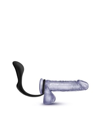 ANAL ADVENTURES COCK RING PLUG BLACK