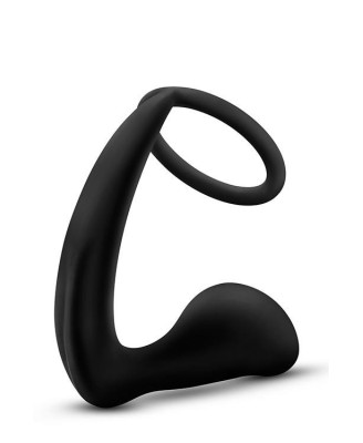 ANAL ADVENTURES COCK RING PLUG BLACK