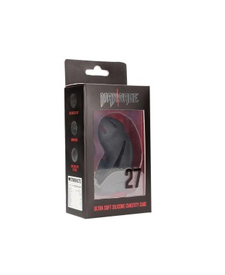 Model 27 - Ultra Soft Silicone Chastity Cage - Black