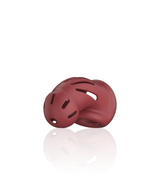 Model 28 - Ultra Soft Silicone Chastity Cage - Silikonowy Pas Cnoty - Czerwony