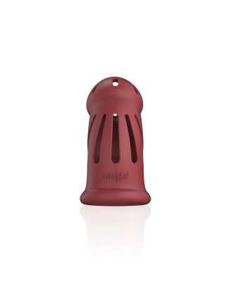 Model 28 - Ultra Soft Silicone Chastity Cage - Silikonowy Pas Cnoty - Czerwony