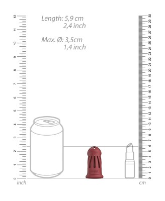 Model 28 - Ultra Soft Silicone Chastity Cage - Silikonowy Pas Cnoty - Czerwony