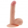 The Ultra Soft Dude - Dildo z Jądrami i Przyssawką - 19cm