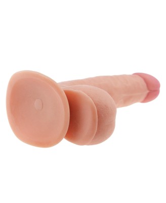 The Ultra Soft Dude - Dildo z Jądrami i Przyssawką - 19cm