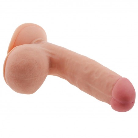 The Ultra Soft Dude - Dildo z Jądrami i Przyssawką - 19cm