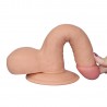 The Ultra Soft Dude - Dildo z Jądrami i Przyssawką - 19cm