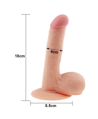 The Ultra Soft Dude - Dildo z Jądrami i Przyssawką - 19cm