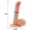 The Ultra Soft Dude - Dildo z Jądrami i Przyssawką - 19cm