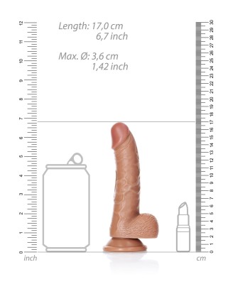 Curved Realistic Dildo  Balls  Suction Cup - 6""""/ 15,5 cm