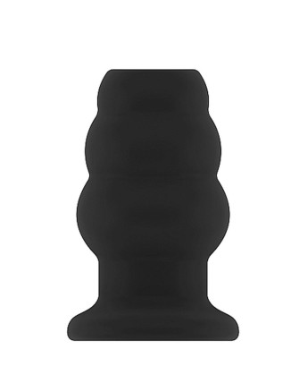 No.50 - Medium Hollow Tunnel Butt Plug - 4 Inch - Black