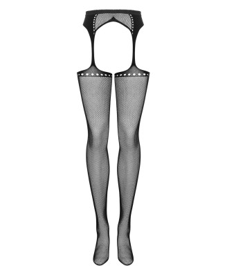 Bielizna-Garter stockings S314 czarny  S/M/L