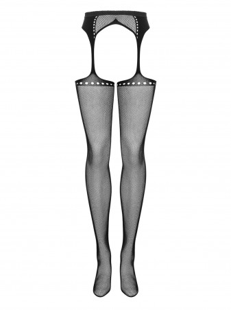 Bielizna-Garter stockings S314 czarny  S/M/L