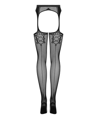 Bielizna-Garter stockings S314 czarny  S/M/L