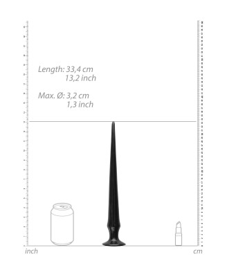 Ass Spike Dildo - 33 cm - Black