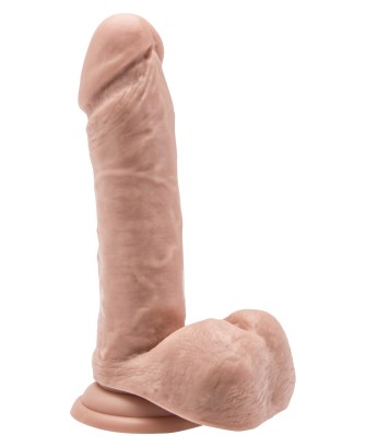 Dildo 7 inch with Balls Light skin tone