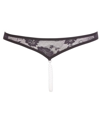 Lace String Pearls black L