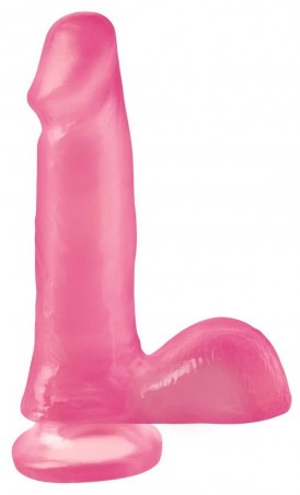 BRW 6" Dong Suction Cup - Różowe Dildo - 15,2 cm
