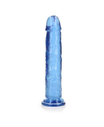 REALROCK CRYSTAL CLEAR - Dildo z Przyssawką - Niebieskie - 23 cm