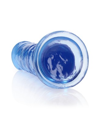 REALROCK CRYSTAL CLEAR - Dildo z Przyssawką - Niebieskie - 23 cm