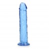 REALROCK CRYSTAL CLEAR - Dildo z Przyssawką - Niebieskie - 23 cm