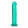 REALROCK CRYSTAL CLEAR - Dildo z Przyssawką - Zielone - 23 cm