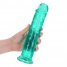 REALROCK CRYSTAL CLEAR - Dildo z Przyssawką - Zielone - 23 cm