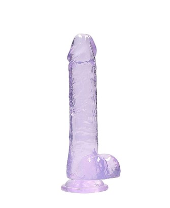 8"" / 20 cm Realistic Dildo With Balls - Purple