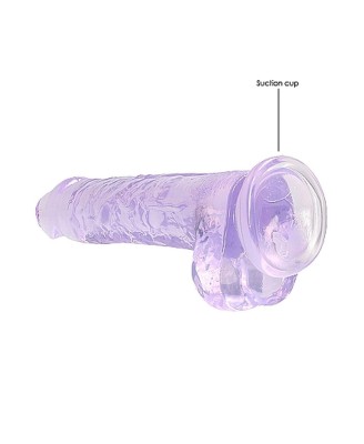 8"" / 20 cm Realistic Dildo With Balls - Purple