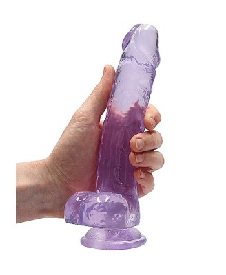 8"" / 20 cm Realistic Dildo With Balls - Purple