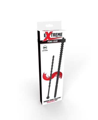 Ribbed Penis Dilator - Zestaw 2 szt - Wtyczka do Cewki
