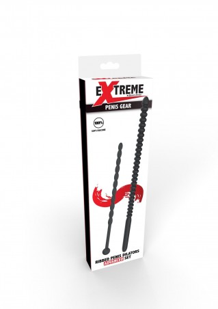 Ribbed Penis Dilator - Zestaw 2 szt - Wtyczka do Cewki