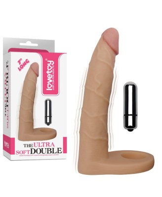 The Ultra Soft Double Vibrating - Dildo do Podwójnej Penetracji - 19cm
