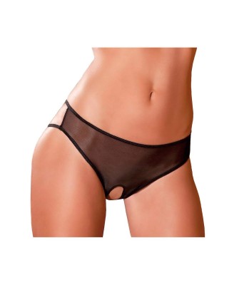 CROTCHLESS CAGE BACK BOYSHORT BLACK, M/L