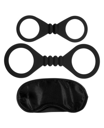 Kajdanki- Me You Us Bound To Please Blindfold Wrist And Ankle Cuffs Black