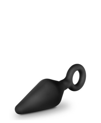 ANAL ADVENTURES PLATINUM SILICONE LOOP PLUG MEDIUM BLACK