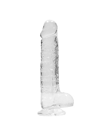 8"" / 20 cm Realistic Dildo With Balls - Transparent