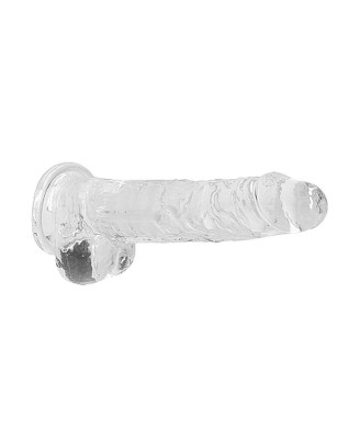 8"" / 20 cm Realistic Dildo With Balls - Transparent