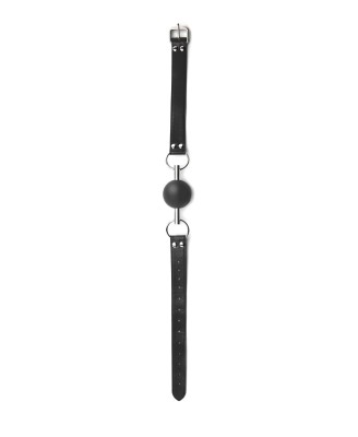 Solid Ball Gag - With Bonded Leather Straps