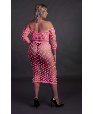Long Sleeve Crop Top and Long Skirt  XL/XXXXL