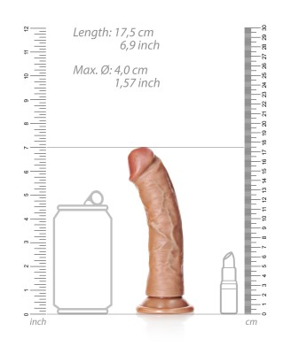 Curved Realistic Dildo with Suction Cup - 6""""/ 15,5 cm