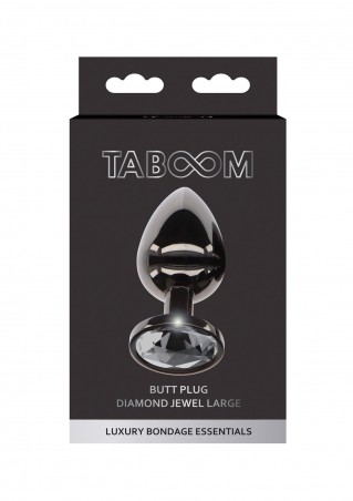Butt Plug With Diamond Jewel L Black