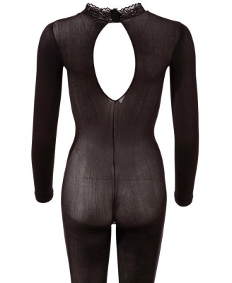 Catsuit with Lace Collar S/M
