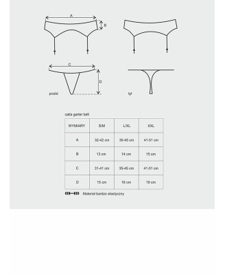 Bielizna-Catia pas do pończoch i stringi L/XL