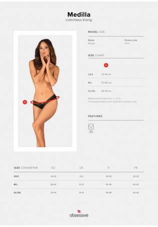 Medilla stringi otwarte   XS/S