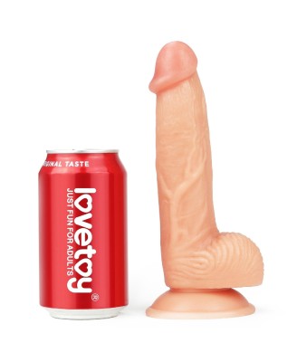 The Ultra Soft Dude - Dildo z Jądrami i Przyssawką - 20cm