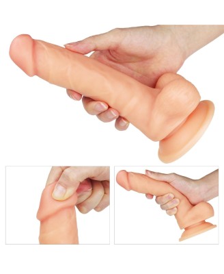 The Ultra Soft Dude - Dildo z Jądrami i Przyssawką - 20cm