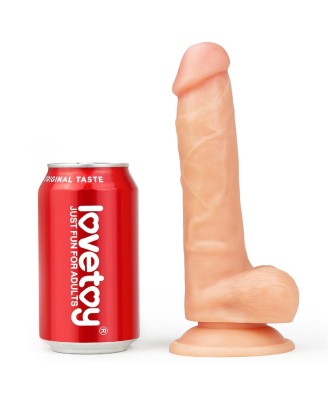 The Ultra Soft Dude - Dildo z Jądrami i Przyssawką - 20cm