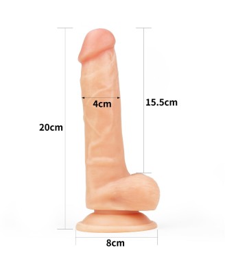The Ultra Soft Dude - Dildo z Jądrami i Przyssawką - 20cm