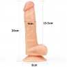 The Ultra Soft Dude - Dildo z Jądrami i Przyssawką - 20cm