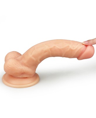 The Ultra Soft Dude - Dildo z Jądrami i Przyssawką - 20cm